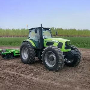 Tractor tires are maintained on a regular level