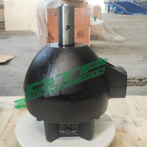 Agricultural helical gearbox for pit digger and hole punch